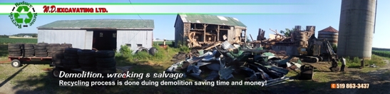 WD Excavating, Demolition, Wrecking, Demo, Recycling, Salvage